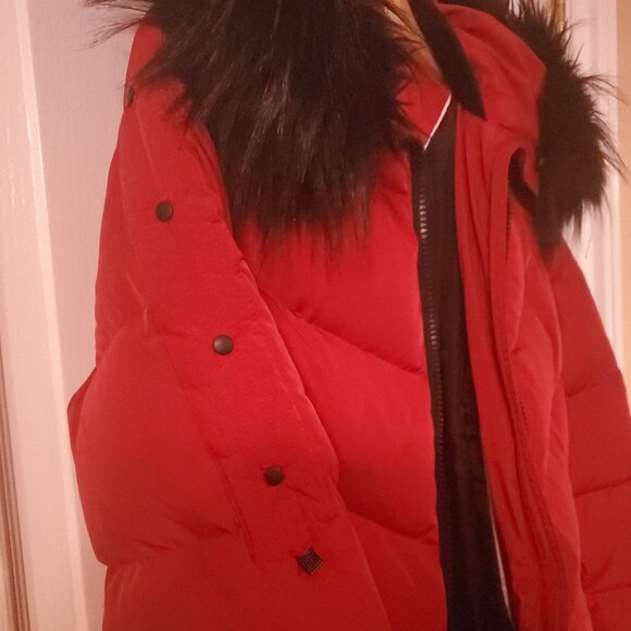 LONDON FOG Down Winter Coat Faux Fur Trim XS - Picture 4 of 12